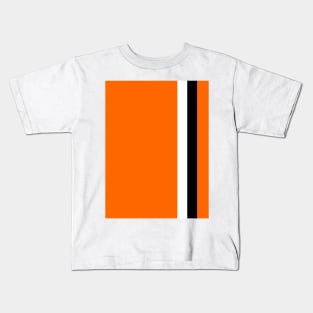 Luton Town Retro Home 1973 -74 Orange and White Black Bars Kids T-Shirt